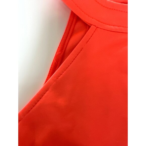 Glamazon Halter Neck Orange Bodysuit With Back Zipper Cutout S - Picture 7 of 9